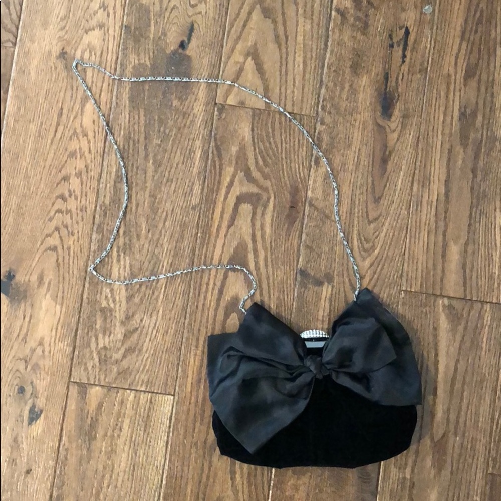 Velvet purse with satin bow